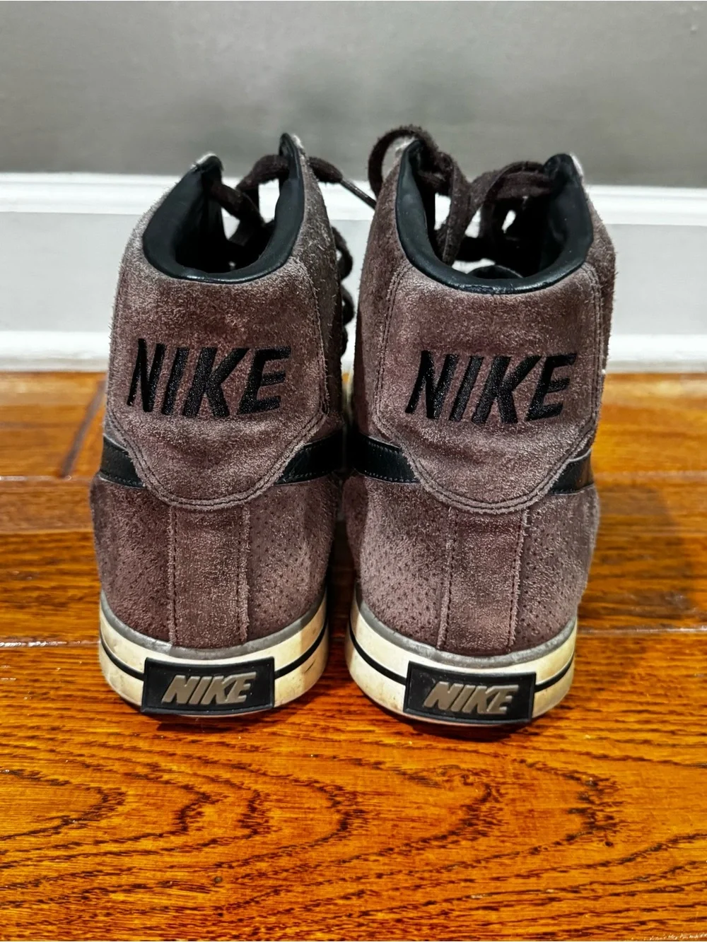 Nike Men’s Blazers Suede Sneakers in Dark Brown